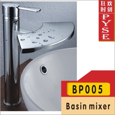 bp005 waterfall brass chrome plating basin faucet,basin mixer, tap,water tap,bathroom faucet