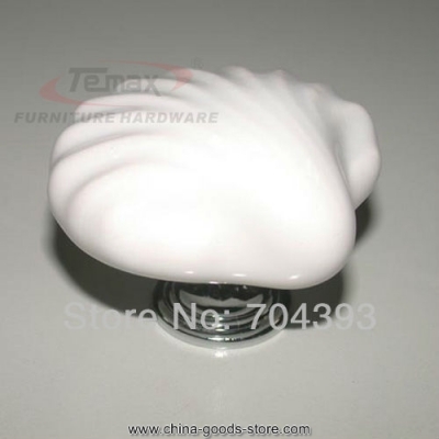 new 2pcs white dresser pulls cute seashell kids bedroom furniture ceramic kitchen cabinet knobs