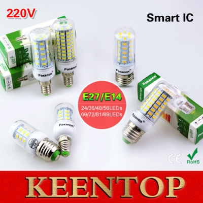 newest bombillas led e14 e27 5730 led corn bulb lamp ac220v 7w 12w 15w 18w 20w 25w 30w 35w lampada led spot light smart ic power