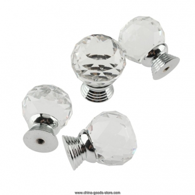 pack of 10 30mm crystal glass clear cabinet knob drawer pull handle kitchen door wardrobe hardware wonderful gift