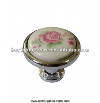 pink flower pattern ceramic furniture accessories whole and retail discount 100pcs/lot y41-pc