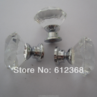 10 zinc alloy clear glass crystal sparkle cabinet drawer door pulls knobs handle