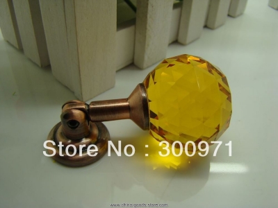 10pcs/lot topaz color 20mm crystal knobs and handles,crystal drawer handles,crystal drawer for cabinet / door