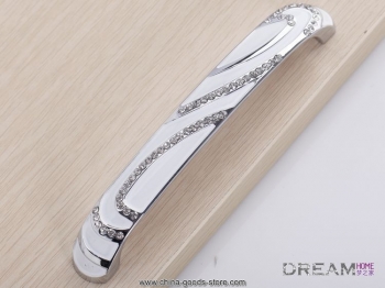 128mm crystal cabinet handle and pulls/drawer pull handle/ kitchen cabinet hardware c:128mm l:143mm