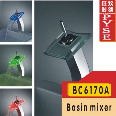 2014 direct selling kitchen faucet torneiras para pia de banheiro bc6170a 3 color faucet led basin mixer