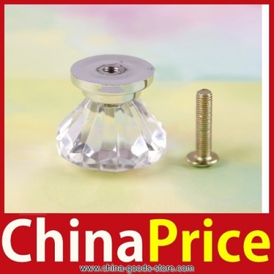2014 new chinaprice 1pc 26mm crystal cupboard drawer diamond shape cabinet knob pull handle #04 whole lower price