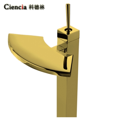 2014 top fashion time-limited torneira faucets bpj004 gold waterfall faucet wash basin mixers and tap deck mounted