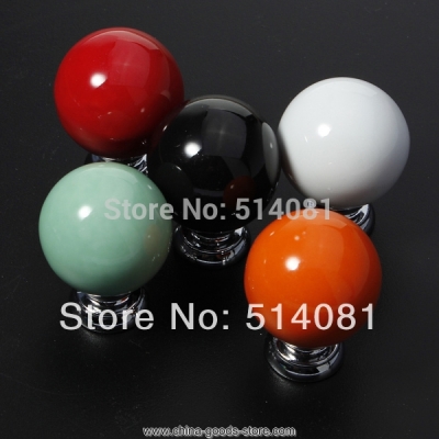 5pcs 5color ceramic china door knobs handles drawer pulls cupboard furniture cabinet cherry handle dh-cc001