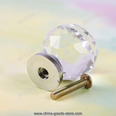 canmore saving 1pcs 30mm crystal cupboard drawer cabinet knob diamond shape pull handle #06 whole