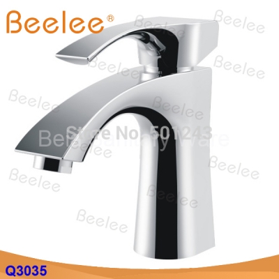 contemporary brass single handle bathroom sink faucet countertop basin mixer tap in chrome finish