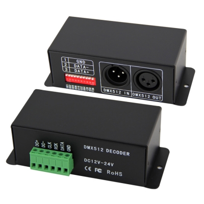 dmx512 signal decoder lpd8806 decdoer dmx512 decoder dmx controller 8806 pixel controller dc12-24v ysl-802-8806