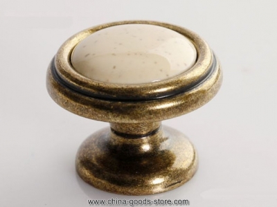 dresser drawer knobs pulls handles brass ceramic cream white / antique bronze kitchen cabinet door knobs handles knob pull