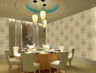 ft-150205 wallstick elegant style embossed textured non-woven wallpaper rolls luxury 5m