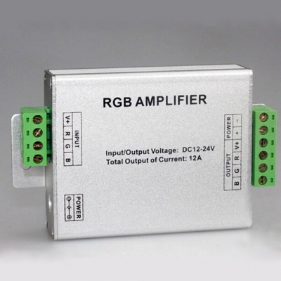 rgb colorful led lights signal amplifier for smd rgb led strip dc12v-24v 12a 144w ysl-amp-l