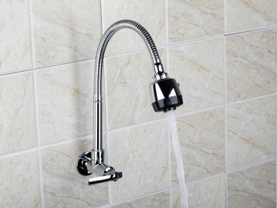 e_pak rq8551-2/2 single cold all around rotate with plumbing hose wall mounted swivel 2-function water outlet faucet