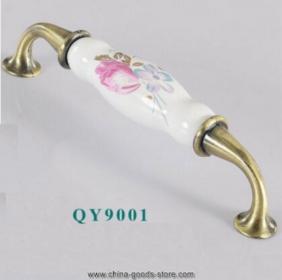 qy9001 128mm 5.04" retail ceramic cabinet wardrobe knob drawer cupboard pulls handles