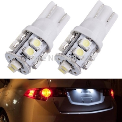 10x super bright white t10 194 168 192 w5w 3528 smd 10 led car auto wedge side lighting license plate lights lamp bulb dc24v