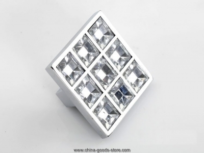 2015 puxador de gaveta 2013 newnew square handle clear crystal glass drawer cabinet knobs (size: 38*38mm) 5x door