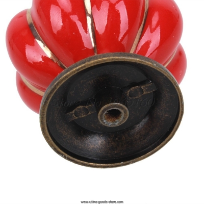 5pcs fashion pumpkins knobs ceramic door cabinet cupboard handles pull drawer
