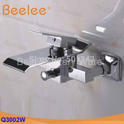 contemporary brass square shower faucet, wall mounted shower mixer, single handle shower tap, (q3002w)