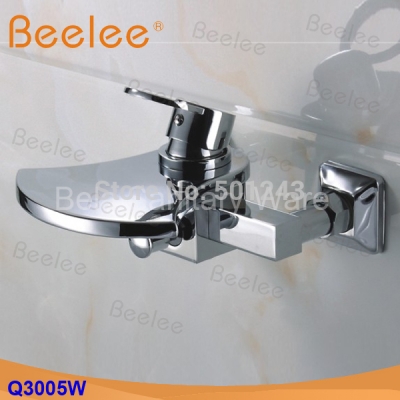 contemporary brass wall mounted chrome waterfall faucet bath shower mixer taps (q3005w)