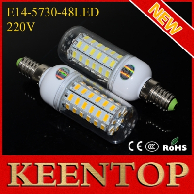 energy efficient e14 5730 cree chip 220v 48leds spotlights led light 15w corn bulbs pendnat wall lamps ceiling lighting 2pcs
