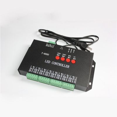 t-8000 programmable rgb led controller sd card led pixel controller dmx ws2801 ws2811 ws2812b lpd6803 dmx512