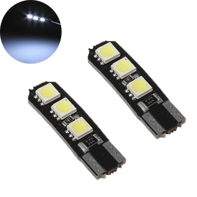 t10 194 168 w5w 5050 led 6 smd canbus error pure white car auto tail reverse side wedge parking lights lamp bulb dc12v