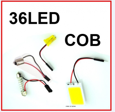 5w cob chip 36led led car interior light t10 festoon dome ba9s adapter 12v,whole car vehicle led panel #mk32k4#