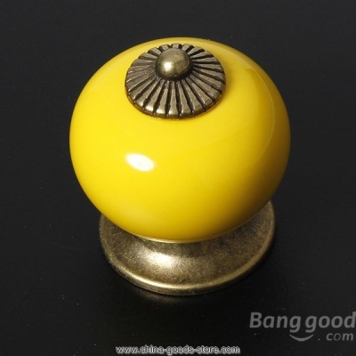 [good] ceramic zinc alloy door cabinet knob 5 colors