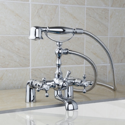 telephone style deck mounted waterfall bathroom chrome brass deck mounted 92603 double handles sink faucets,mixers &taps