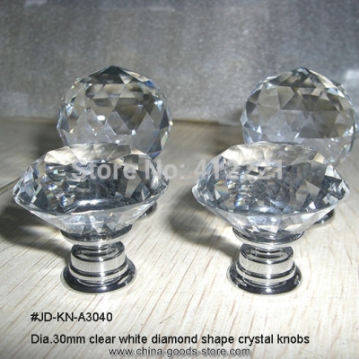 10pcs/l 30mm new pure small crystal glass rhinestone kitchen drawer pulls for label holder furniture in stock