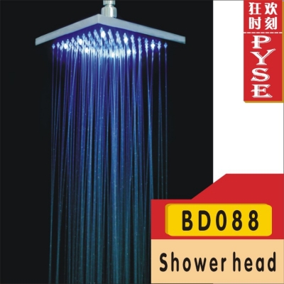 2014 new new arrival chuveiro chuveiro led showers bd088 brass chrome head,led shower head,light up head