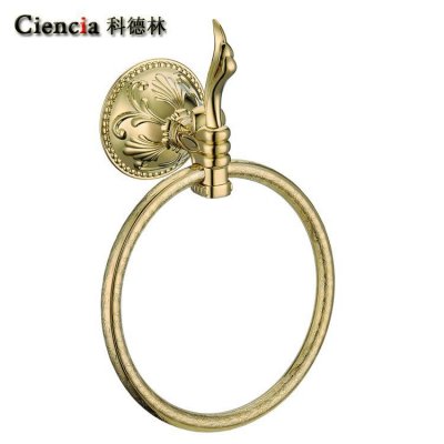 2014 promotion direct selling towels bathroom towels towel ring bh091j gold carving bathroom accessories names
