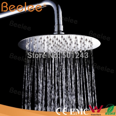 bathroom round 8" stainless steel shower head wall mounted ultra thin rain overhead shower rainfall top spray chuveiro ducha