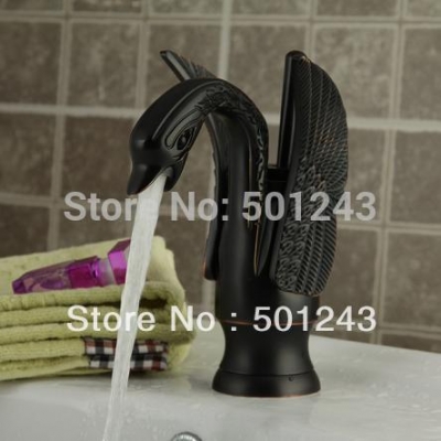 franco swan style antique oil rubber bronze single lever bathroom basin mixer tap qh2012r