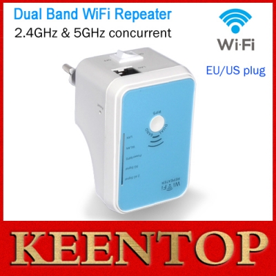 mini portable dual band wifi repeater wireless 300m 2.4g&5g wi fi repeater wlan 300mbps ap router signal boosters wps function