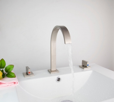 nickel faucet bath tub 3pcs small waterfall mixer tap cm0367 mixer tap faucet