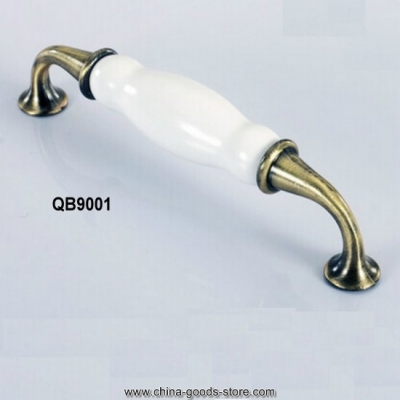 qb9001 128mm 5.04" white ceramic cabinet cupboard knob wardrobe door pulls handles