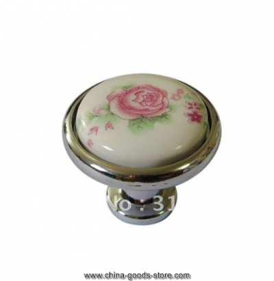 silver zinc alloy classic kitchen cabinet knobs /wardrobe knobs /drawer knobs /ceramic handle 20pc per lot discount