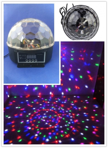 1pcs/lot eu/us led 6*3w channel dmx512 control digital led dj rgb crystal magic ball effect light dmx disco dj stage lighting