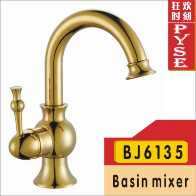 2014 new batedeira torneiras para pia de banheiro kitchen faucet bj6135 bath & shower faucet gold basin mixer