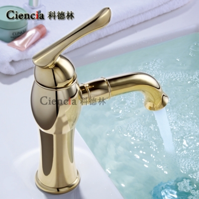 2014 promotion limited torneira torneira banheiro bj6158 gold basin deck mounted faucet wash water tap bathroom
