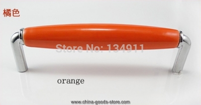2pcs 128mm multicolour zinc alloy orange ceramic hardware kitchen pulls drawer pulls (h:38mm l:136mm)