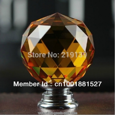 2pcs/lot k9 round clear crystal drawer knobs pulls glass dresser kitchen cabinet knobs and handles furniture hardware