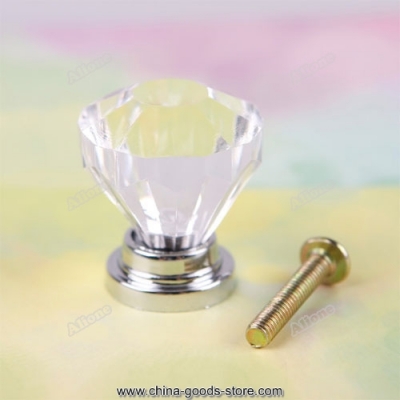 bestsky 1pc 26mm crystal cupboard drawer diamond shape cabinet knob pull handle #04 worldwide