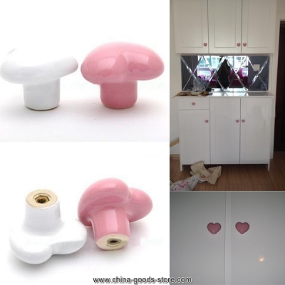 ceramic heart shape kitchen furniture cabinet cupboard drawer pull handle door knobs gift