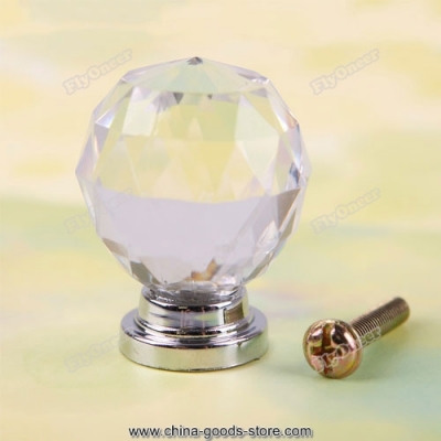 flyoneer nicer 1pcs 30mm crystal cupboard drawer cabinet knob diamond shape pull handle #06 portable [Door knobs|pulls-796]