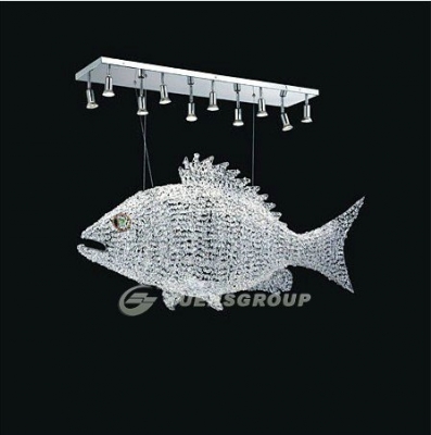 modern crystal pendant lamp,fish lighting decorative chandelier ,ysl-pc0151