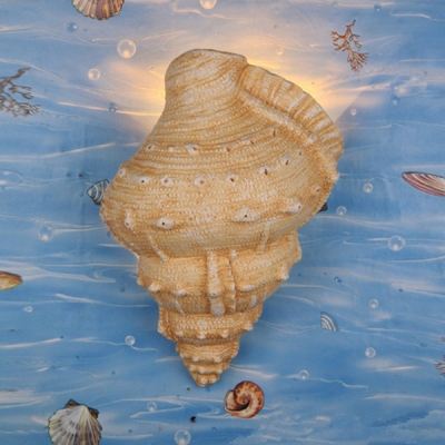 new artificial sandstone wall sconce sea shell lamp by yuens lighting,oem